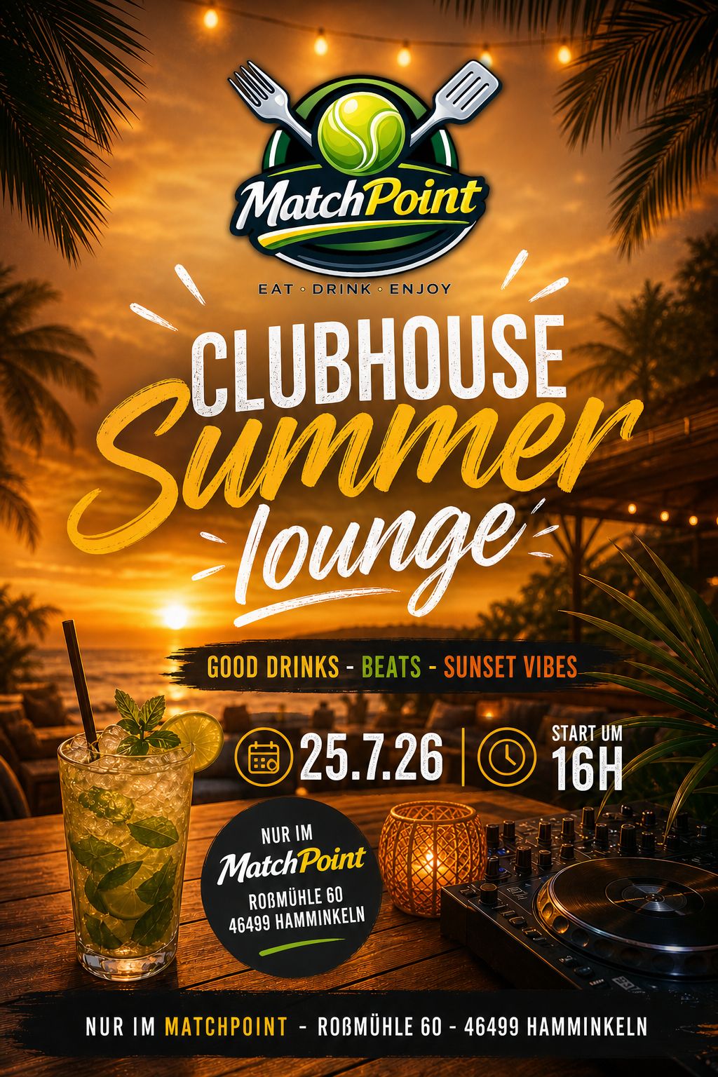 Eventplakat Clubhaus Summer Lounge
