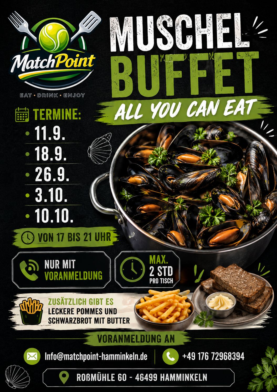 Eventplakat Muschelessen
