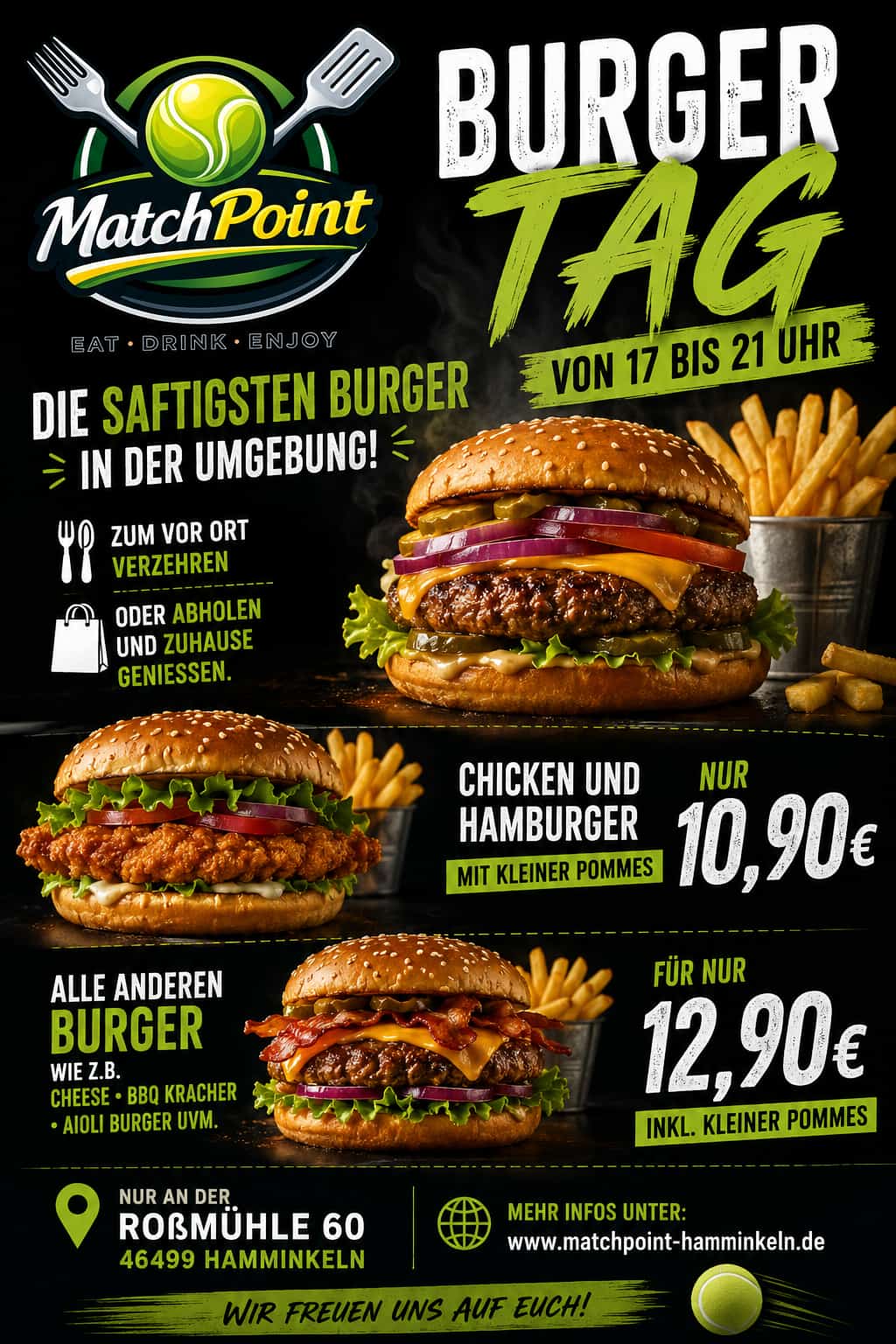 Eventplakat Donnertag ist unser Burgertag