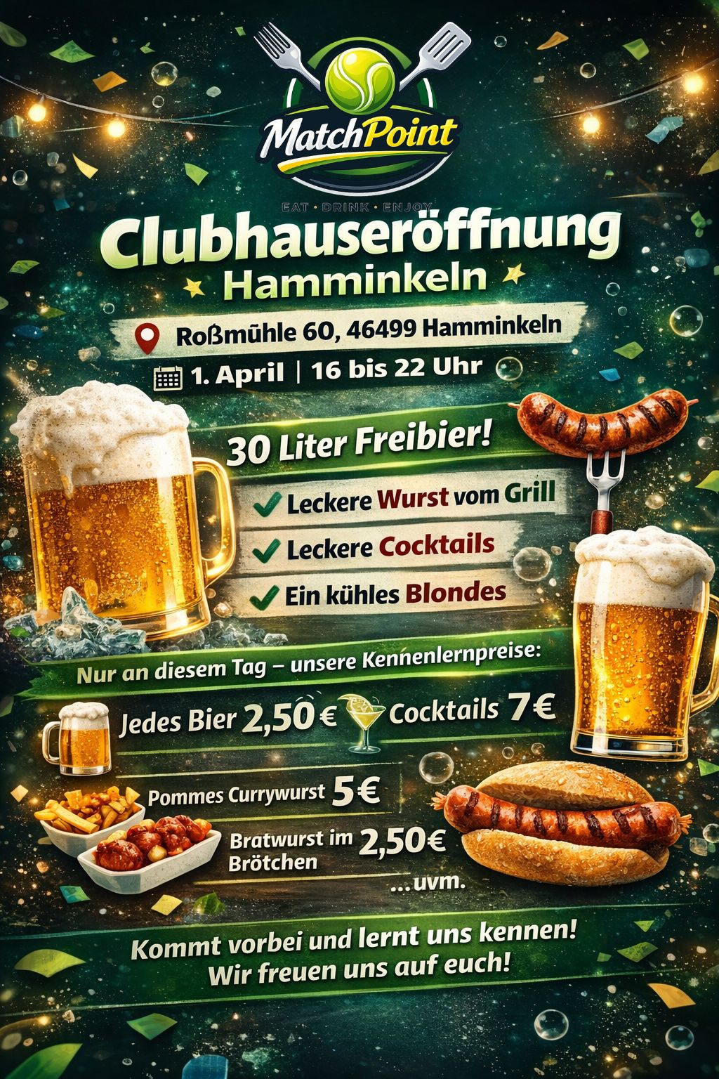 Eventplakat Clubhauseröffnung
